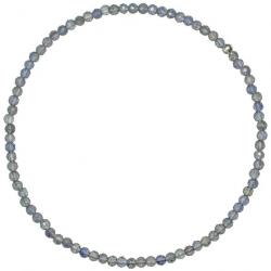 Bracelet en iolite (ou cordiérite) - Perles facetées ultra mini