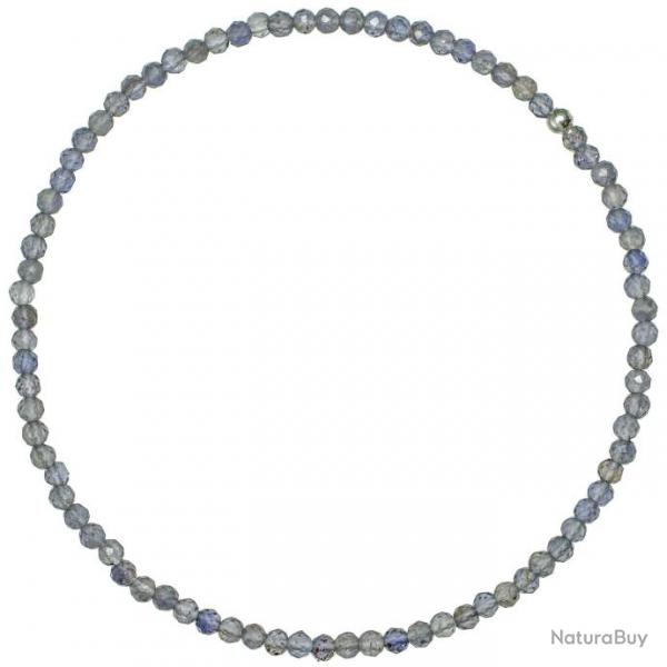 Bracelet en iolite (ou cordirite) - Perles facetes ultra mini