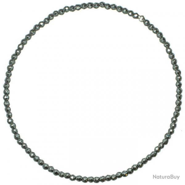 Bracelet en hmatite - Perles facetes ultra mini