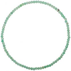 Bracelet en smaragdite - Perles facetées ultra mini