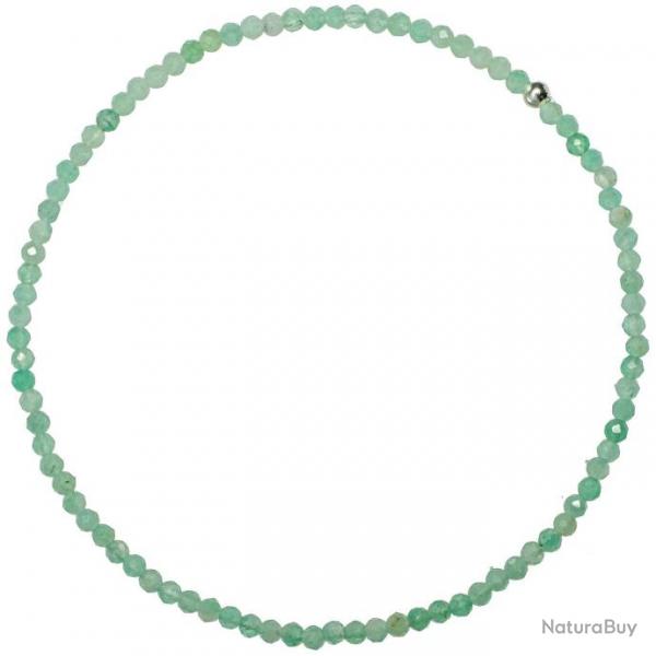 Bracelet en smaragdite - Perles facetes ultra mini