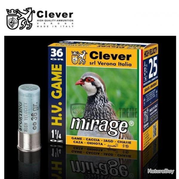 25 Chevrotines CLEVER T3 Mirage HV 36G cal 12/70