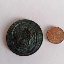 Ancienne Médaille de confiance de cinq sols 1792