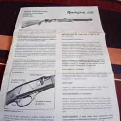 Manuel d'instruction carabine Remington modèle 552