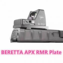 Embase plaque interface adapatatrice sur hausse pour Beretta APX - Montage RMR