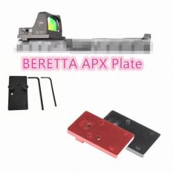 Embase plaque interface adapatatrice sur hausse pour Beretta APX - Montage ADE