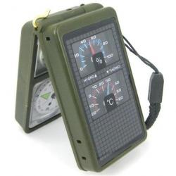 Boussole de survie - Thermometre - Sifflet - Hygromètre - Loupe - Firesteel Outil militaire 9 en 1