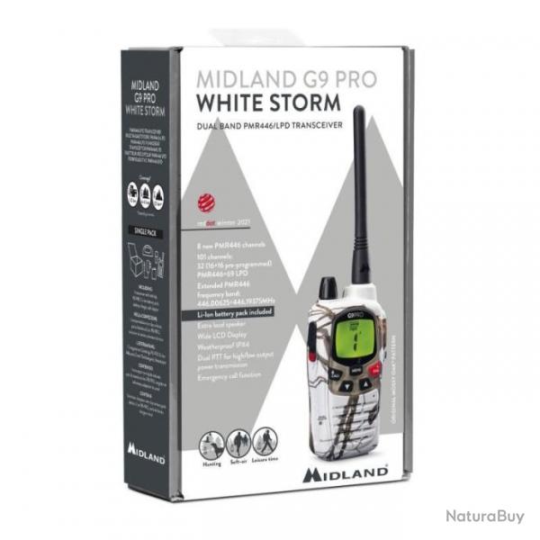 Radio Midland G9 Pro white storm Talkie Walkie