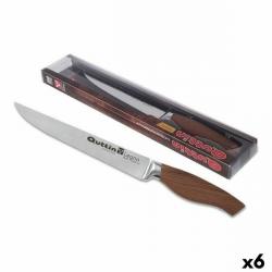6 Pièces - Couteau à Viandes QUTTIN Legno Acier inoxydable Longueur lame 20 cm