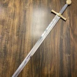 Épée médiévale légendaire Excalibur, acier solide D2, tranchante, pour la coupe et le combat