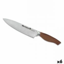 6 Pièces Couteau de cuisine QUTTIN Legno Longueur lame 20 cm Acier inoxydable