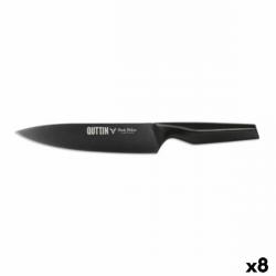 8 Pièces Couteau de cuisine QUTTIN Black Edition Longueur lame 20 cm Acier inoxydable
