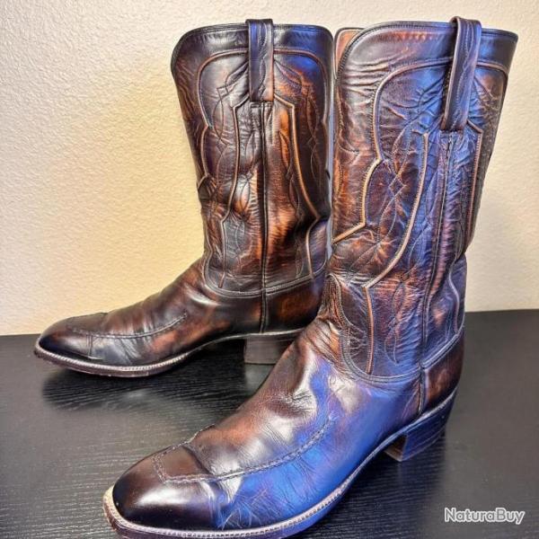 lucchese san antonio originals handmade welted french toe 13b mens cowboy boots