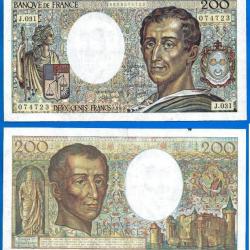 France 200 Francs 1985 Billet Montesquieu Franc