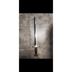 Épée viking forgée à la main, tranchante, acier supérieur D2, poignee pleine, indestructible