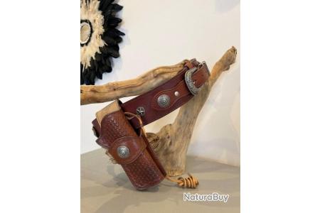 Holster Western Droitier Pour Revolver + Ceinturon