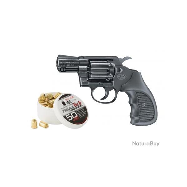 Pack Revolver Colt Dtective spciale Noir Calibre 9mm RK + 50 Munitions