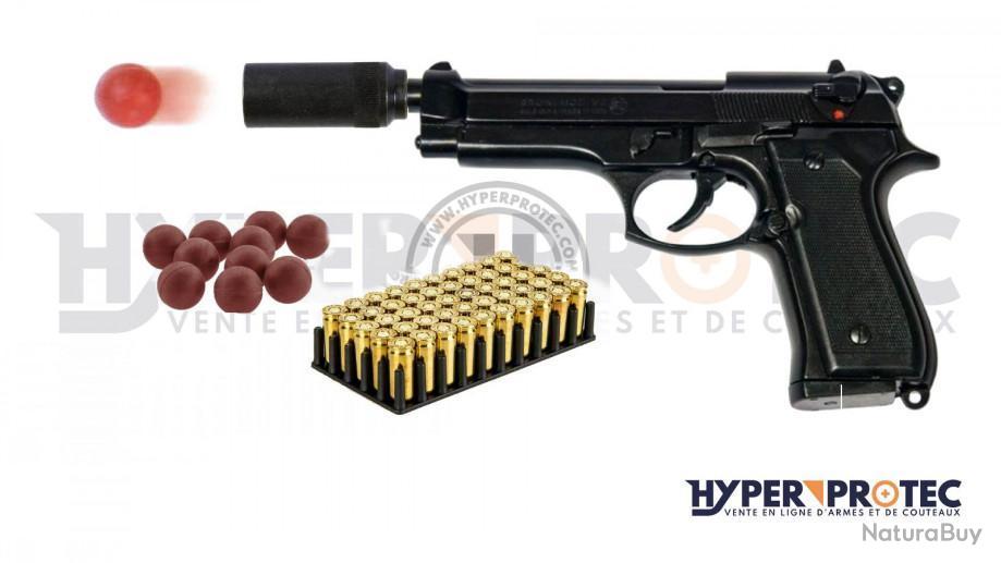 Pistolet d'alarme Bruni Model 92FS Bronzé 9mm - Arme de défense