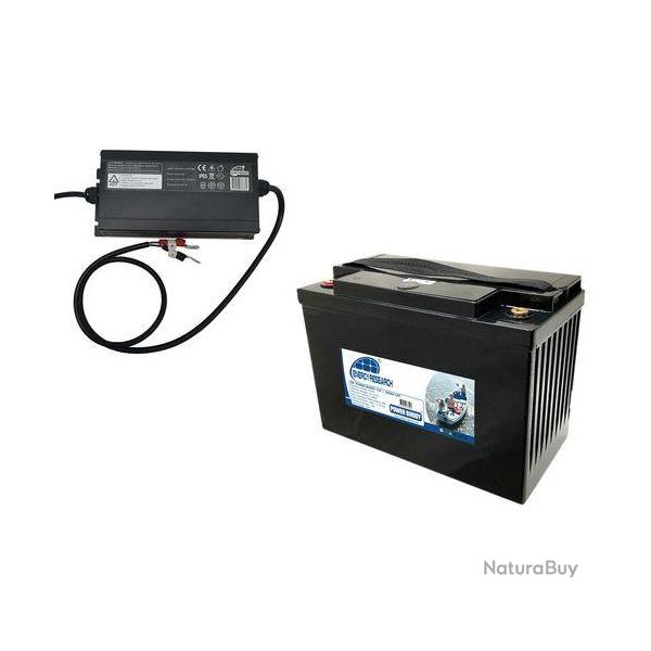 Pack batterie Lithium + Chargeur Pack batterie Lithium 12 V 100 AH + Chargeur