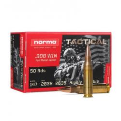 Destockage ! Munition Norma Tactical FMJ 9.5g 147gr - Cal. 308 Win x2 boites