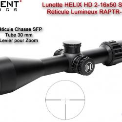 Lunette Chasse Element Optics HELIX HD 2-16x50 SFP - Réticule Lumineux RAPTR-1
