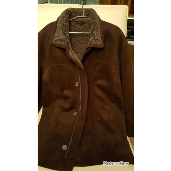 BLOUSON HIVER COLORIS MARRON ET MARRON CLAIR