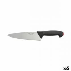 6 Pièces - Couteau de cuisine Chef SABATIER Pro Tech Longueur lame 20 cm Acier inoxydable