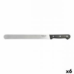 6 Pièces - Couteau de cuisine dentelé SABATIER Universal Longueur lame 30 cm Acier inoxydable