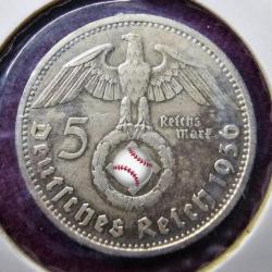 Monnaie Allemagne: 5 reichmark 1936 - D, Munich, Argent.