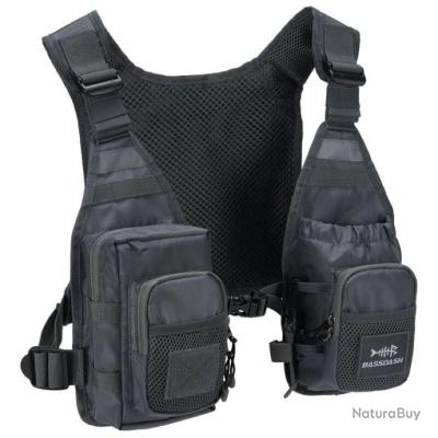 Gilet De Pêche Réglable Taille Unique Adapté à Différents Types De Peche Mouche Truite