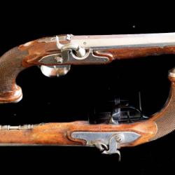 Très belle paire de pistolet d'officier 1er Empire  Réf 604