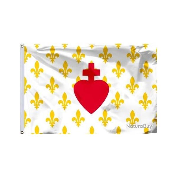 Drapeau France Sacr Coeur Fleurs de Lys 150X90cm