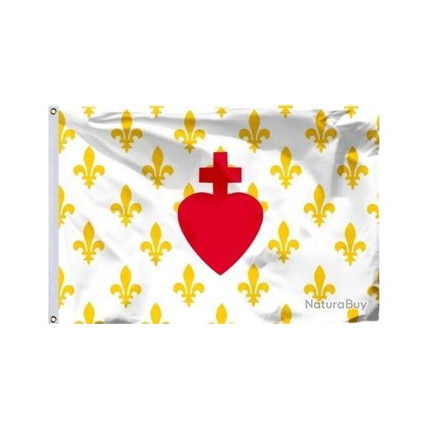 Tenture France Sacr Coeur Fleurs de Lys 90X60cm