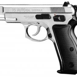BF23 ! Pistolet 9 mm à blanc Chiappa CZ75 W nickelé