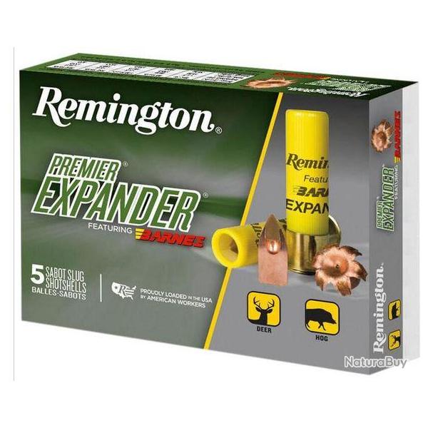 5 Balles Remington Premier Expander Sabot Slugs TTSX cal: 20/70 16g