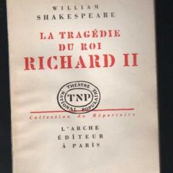 la tragédie du roi richard II  de william shakespeare