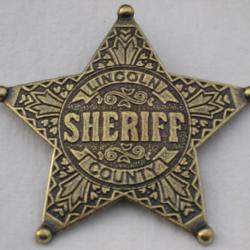 BROCHE ETOILE SHERIFF - LINCOLN COUNTY - USA POLICE - Réf.04
