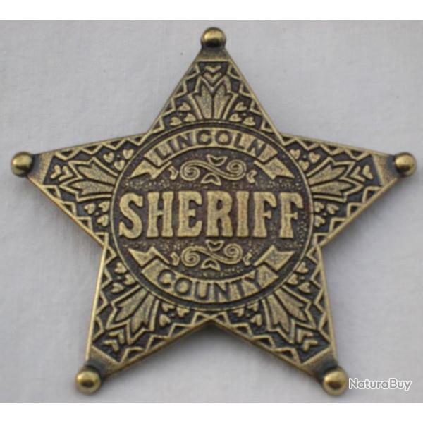 BROCHE ETOILE SHERIFF - LINCOLN COUNTY - USA POLICE - Rf.04