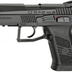 Pistolet à plomb CO2 4.5 mm BB ASG CZ 75 P-07 Duty Noir Fixe