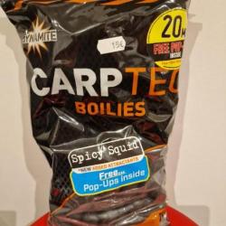 Lot de 5 sachets de bouillettes Carptec Spicy Squid 20 mm 2 kg