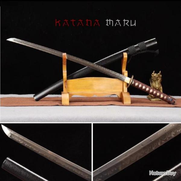 Lame 1095 Hitatsura. Authentique sabre japonais. Katana fonctionnel & collection