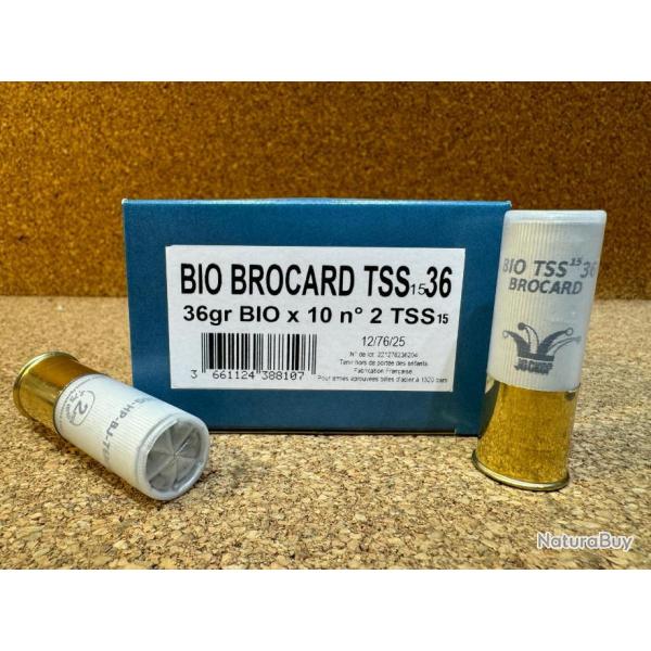 Bote de 10 cartouches Jocker BIO Brocard TSS 36 HP C/12/76/25 - Bourre biodgradable - N2