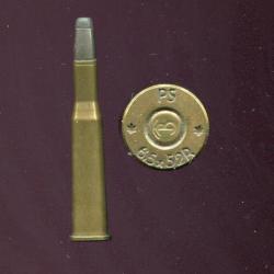 6.5 x 52 R - marquage : PS * 6.5x52R * - balle nickel pointe plomb plate