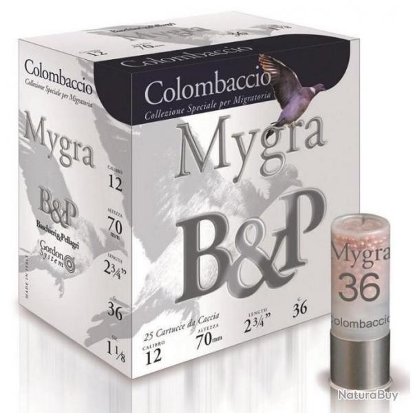 Cartouches B&P Mygra Colombaccio 12/70 BJ 36 gr 5.5