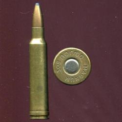 .308 norma MAGNUM - balle cuivre pointe plomb