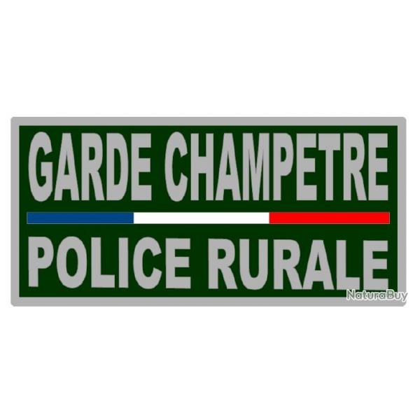Bandeau rflchissant Garde Champetre / Police Rurale 28 X 10 cm