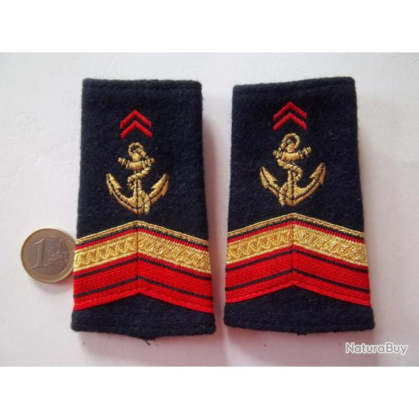 lot paulettes Caporal-chef / Brigadier-chef de 1re classe troupe marine