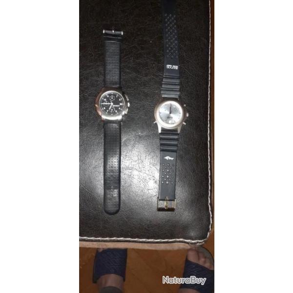 Deux montres collector Canal + des annes 80
