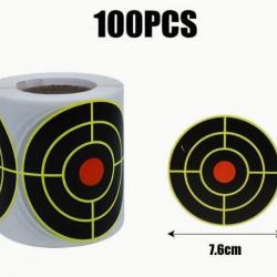 Rouleau de 100 cibles réactives autocollantes