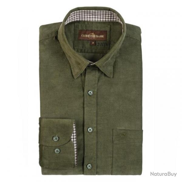 Chemise Velours Club Interchasse Olive - Taille 2XL